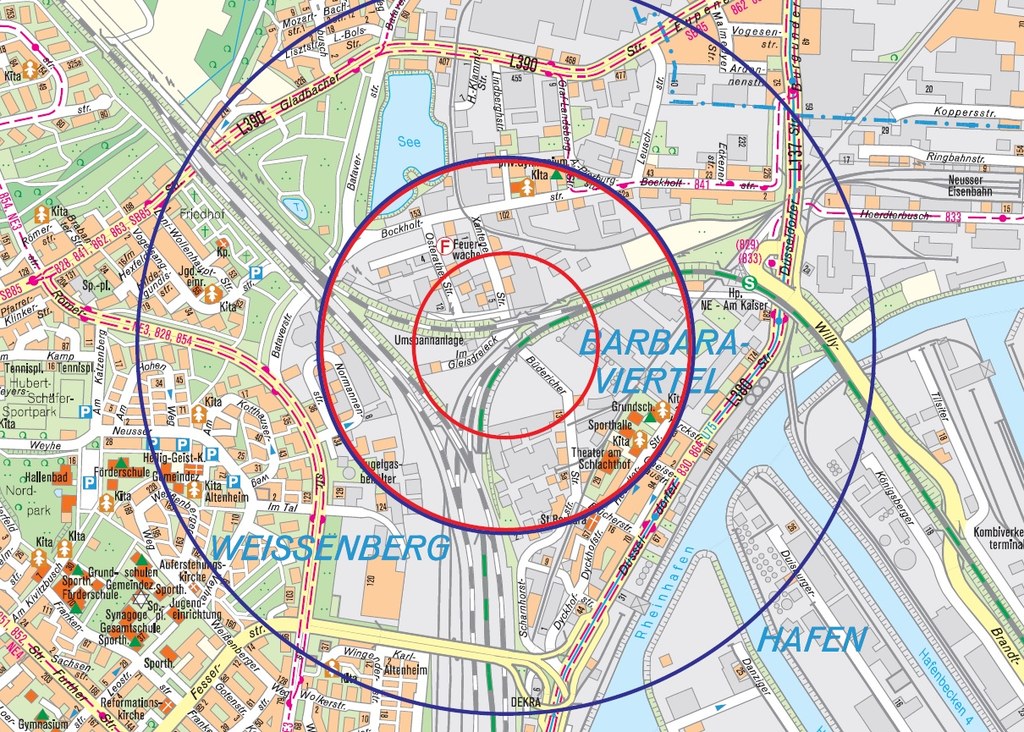 Bombenverdacht im Barbaraviertel
