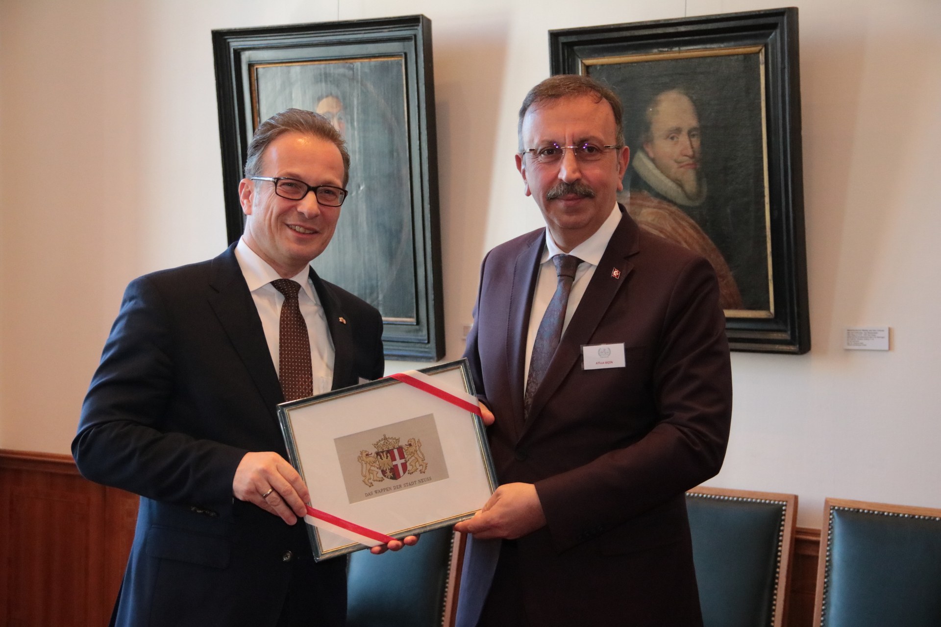 Bürgermeister Reiner Breuer mit Bürgermeister Atilla Seçen 